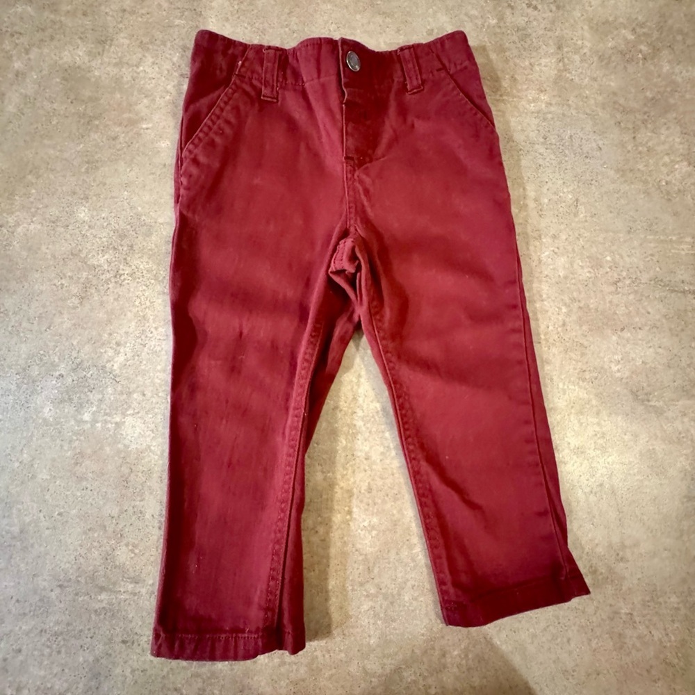 Wonderkids Maroon Casual Pants, 2T